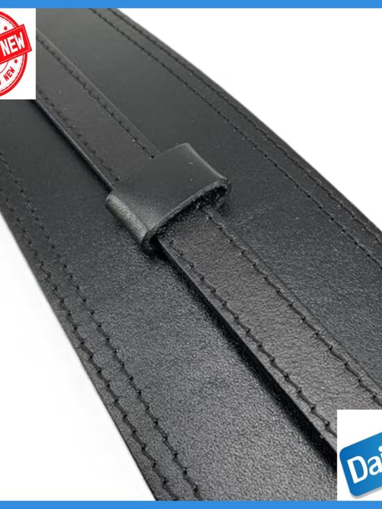 Full Grain Leather Skinny Belt with Removable Strap, 36\